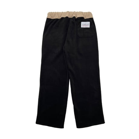 JOHN SOFIA After Zone Fleece Trousers (Black/Beige)｜ジョンソフィア アフターゾーン フリーストラウザーズ（ブラック/ベージュ）