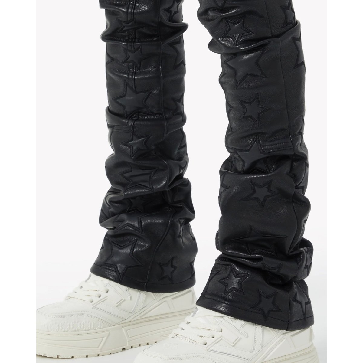 GUAPI/STARS LEATHER PANT 30iuch 激レア！ GUAPI Obsidian Black Stars Leather Pant (Black)