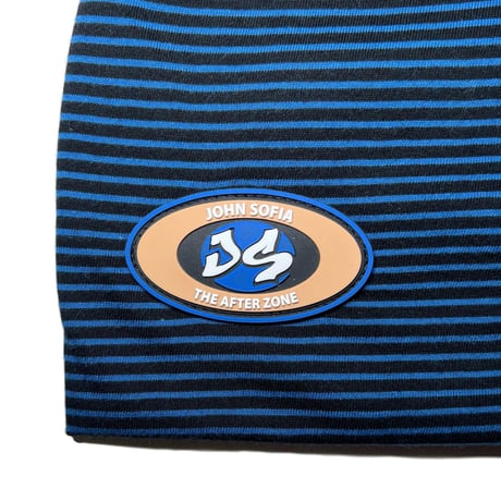 JOHN SOFIA Border Tube Beanie (Black&Blue)｜ジョンソフィア ボーダー チューブ ビーニー（ブラック＆ブルー）