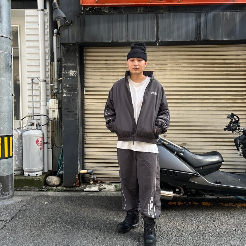 ジャケット・アウター wake sapporo hoover nylon setup セール】【MAISON CLUB】ワンポイント刺繍 ナイロントラック