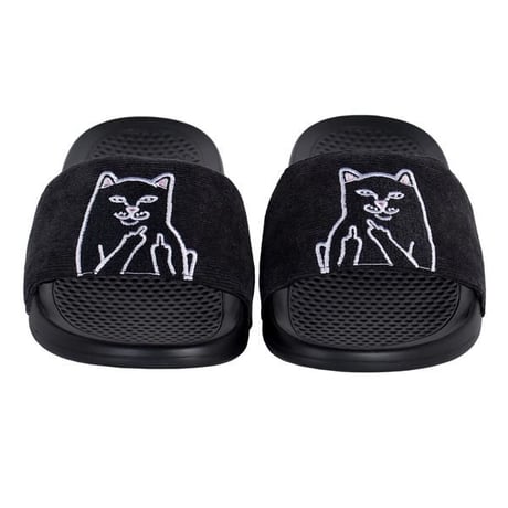 RIPNDIP Lord Jermal Slides (Black Corduroy)｜リップンディップ ロードジャーマル スライド（ブラックコーデュロイ）