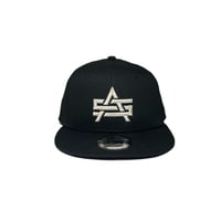 ADG AS Logo 9FIFTY Snapback (Black/Beige)｜エーディージー ASロゴ 9FIFTY スナップバック（ブラック/ベージュ）