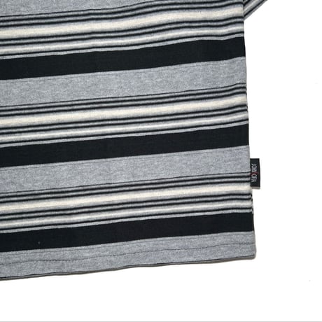 JOHN SOFIA Reverse Side Border Tee (Indigo, Black)｜ジョンソフィア リバースサイド ボーダーTシャツ（インディゴ/ブラック）