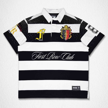 FIRST ROW CLASSIC MONO CLUB POLO SHIRT (Black)｜ファーストロウ クラシック モノ クラブ ポロシャツ（ブラック）