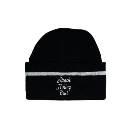 AFC REFLECTIVE LINE W-BEANIE (BLACK)｜エーエフシー リフレクティブライン ダブルビーニー（ブラック）