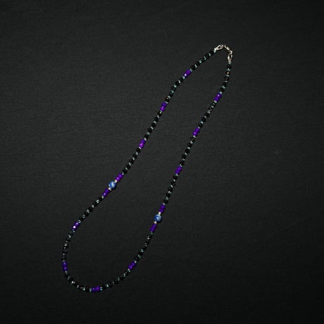 JOHN SOFIA Beads Necklace (Black Metal & Earth)｜ジョンソフィア ビーズネックレス（ブラックメタル/アース）