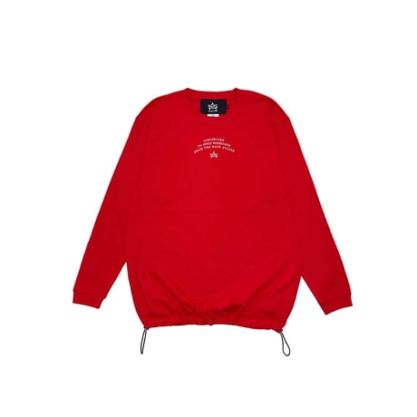 ATTACK ORIGINAL “CONCEPT” Drawcord LS Tee II (Red)｜アタックオリジナル “コンセプト” ドローコード ロングスリーブT II（レッド）