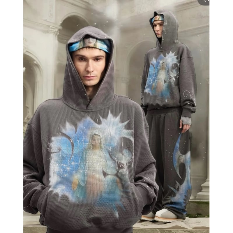 DND4DES Our Lady Of The Hot Drill Sweater (GRAY