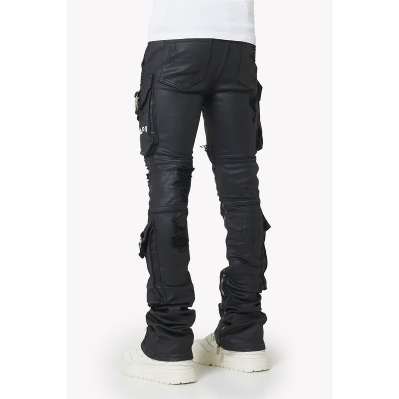 GUAPI ブラックパンツ 34 GUAPI Black Ops Waxed Denim (Black)｜グアピ ブラックオプス