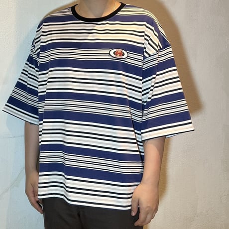 JOHN SOFIA Border Half Sleeve Tee (Blue)｜ジョンソフィア ボーダーハーフスリーブTシャツ（ブルー）