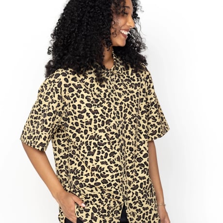Cookman Work Shirts Short Sleeve Light Leopard (Beige)｜クックマン ワークシャツ ショートスリーブ ライト レオパード（ベージュ）
