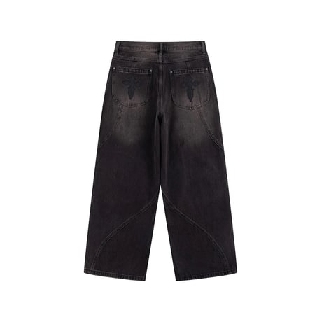 SUPPLIER Switching Pierced Baggy Jeans (BLACK)｜サプライヤー スウィッチング ピアスト バギージーンズ（ブラック）