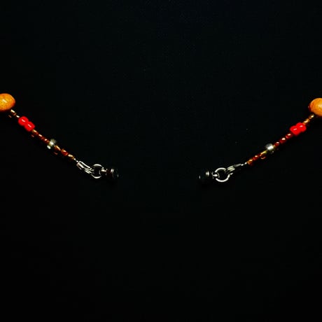 JOHN SOFIA Memory Beads Necklace (Brown)｜ジョンソフィア メモリービーズネックレス（ブラウン）