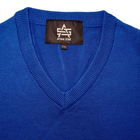 ATTACK ORIGINAL Angel Knit Vest (Blue, Black)｜アタックオリジナル エンジェル ニットベスト（ブルー/ブラック）