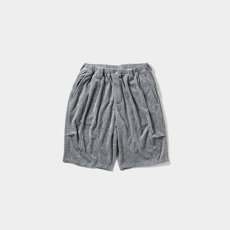 TIGHTBOOTH VELOUR BIG SHORTS (Gray)｜タイトブース ベロア