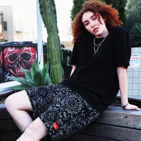 Cookman Chef Pants Short Light Paisley (Black)｜クックマン シェフパンツ ショート ライトペイズリー（ブラック）