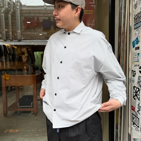 JOHN SOFIA Daisy Squares LS Shirt (White)｜ジョンソフィア デイジースクエアーズ ロングスリーブシャツ（ホワイト）