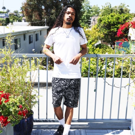 Cookman Chef Pants Short Light Paisley (Black)｜クックマン シェフパンツ ショート ライトペイズリー（ブラック）