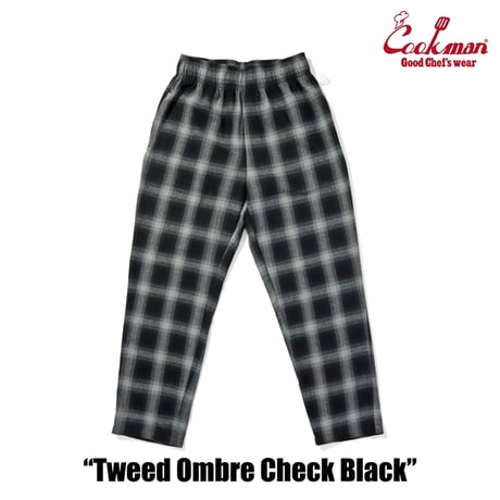 Cookman Chef Pants Tweed Ombre Check (Black)｜クックマン ツイード オンブレチェック シェフパンツ（ブラック）