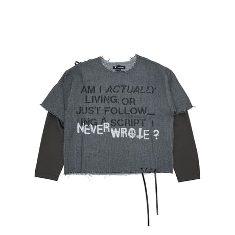 VALABASAS SCRIPTED LONGSLEEVE (GREY) | バラバサス スクリプティッド ロングスリーブ (グレー)