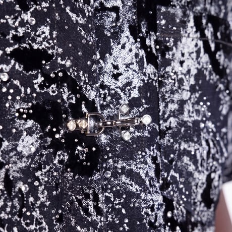 GUAPI Obsidian Black Laser Velvet Shirt (Obsidian Black) | グアピ オブシディアン ブラック レーザー ベルベット シャツ（ブラック）