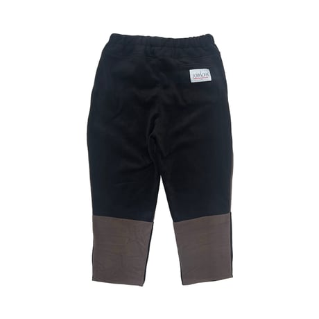 JOHN SOFIA Paneled High-Grade Fleece Pants (Black/Mocha)｜ジョンソフィア パネルド ハイグレード フリースパンツ（ブラック/モカ）
