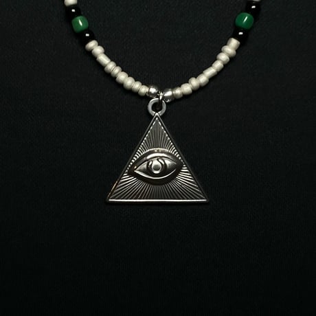 JOHN SOFIA Providence Eye Beads Necklace (White)｜ジョンソフィア プロヴィデンス アイビーズネックレス（ホワイト）