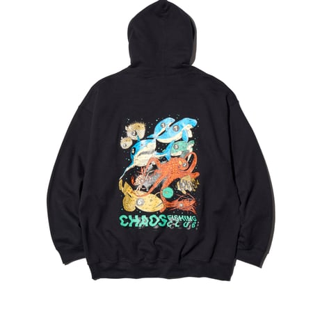 Chaos Fishing Club Road Of The Sea Hoodie (BLACK)｜カオスフィッシングクラブ ロード オブ ザ シー フーディー（ブラック）