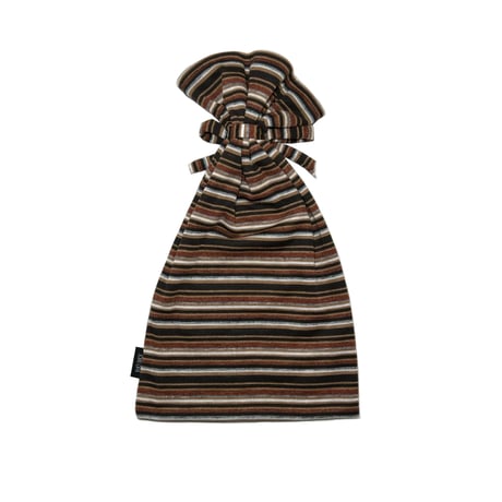 JOHN SOFIA Border Tube Beanie (Brown)｜ジョンソフィア ボーダー チューブ ビーニー（ブラウン）