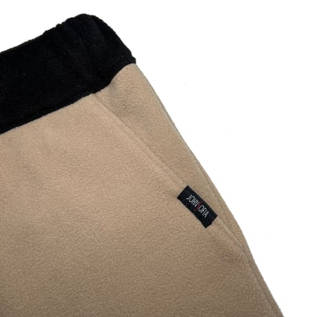 JOHN SOFIA After Zone Panels Fleece Trousers (Beige/Black)｜ジョンソフィア アフターゾーン パネルズ フリーストラウザーズ