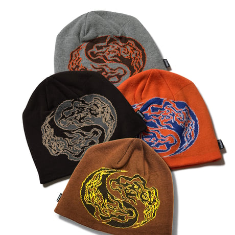 EVISEN YIN-YANG FIRE BEANIE (Brown)｜エヴィセン イェンヤン ファイヤー ビーニー（ブラウン）