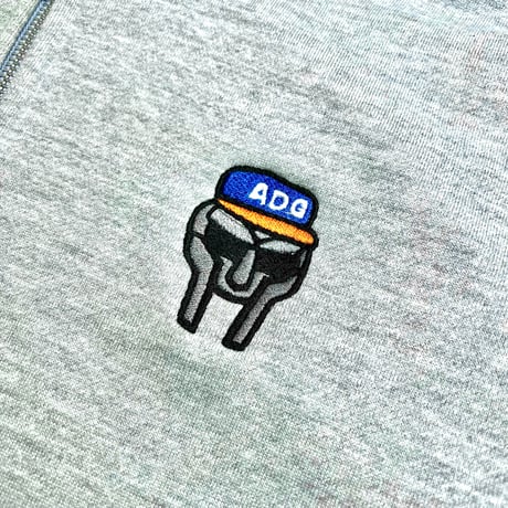 ADG Metal Face Zip Hoodie (Heather Gray, Brown)｜エーディージー メタルフェイス ジップフーディー（ヘザーグレー/ブラウン）