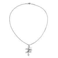 SUPPLIER Triple Cross Rhinestone Necklace (SILVER)｜サプライヤー トリプル クロス ラインストーン ネックレス（シルバー）