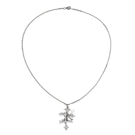 SUPPLIER Triple Cross Rhinestone Necklace (SILVER)｜サプライヤー トリプル クロス ラインストーン ネックレス（シルバー）