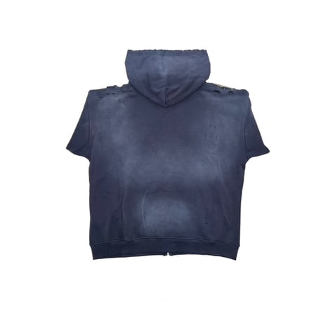 JOHN SOFIA DAMAGEREPAIR FULL-ZIP HOODIE (NAVY)｜ジョンソフィア ダメージリペア フルジップ フーディー（ネイビー）