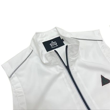 AFC △ One Point Embroidery Nylon Track Vest｜AFC △ ワンポイント エンブロイダリー ナイロン トラックベスト
