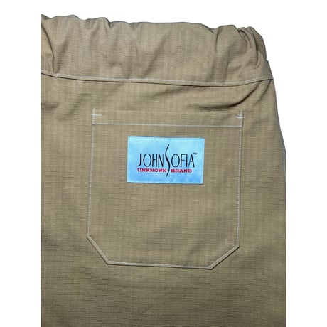 JOHN SOFIA After Zone Panels Ripstop Trousers (Beige/O.D)｜ジョンソフィア アフターゾーン パネルズ リップストップトラウザーズ