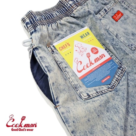 Cookman Chef Pants Snow Washed Denim (Blue)｜クックマン スノーウォッシュド デニム シェフパンツ（ブルー）