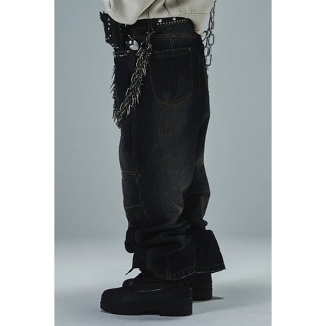 SUPPLIER Switching Pierced Baggy Jeans (BLACK)｜サプライヤー スウィッチング ピアスト バギージーンズ（ブラック）