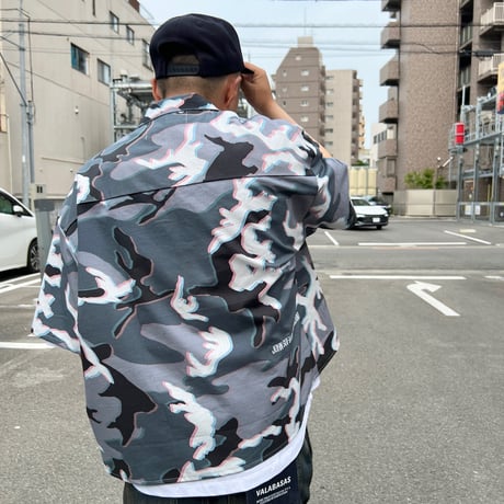 JOHN SOFIA RIPSTOP 3D CITY CAMO SHIRT (GRAY)｜ジョンソフィア リップストップ 3D シティカモ シャツ（グレー）