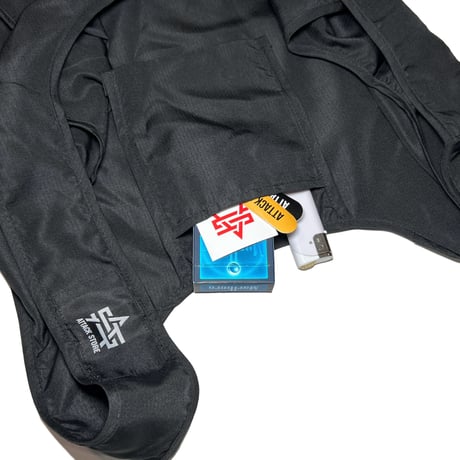 ATTACK ORIGINAL Recovering From Meltdown Ripstop Nylon Eco Bag (Blk/Blu)｜アタックオリジナル  エコバッグ