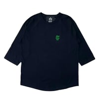 AFC Mini Logo 3/4 Raglan Tee (Blk/Blk/Grn)｜エーエフシー ミニロゴ ラグランTシャツ（ブラック/ブラック/グリーン）