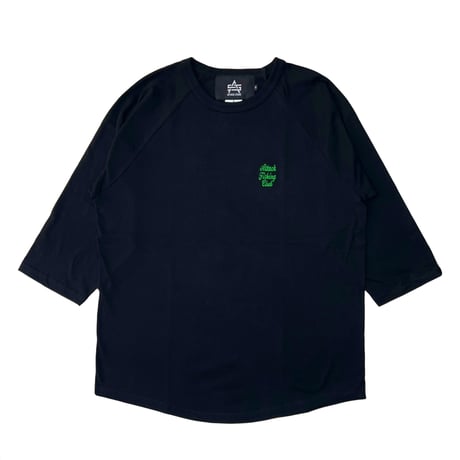 AFC Mini Logo 3/4 Raglan Tee (Blk/Blk/Grn)｜エーエフシー ミニロゴ ラグランTシャツ（ブラック/ブラック/グリーン）