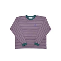 JOHN SOFIA Ringer Border LS Tee (Light Purple)｜ジョンソフィア リンガー ボーダー ロングスリーブT（ライトパープル）