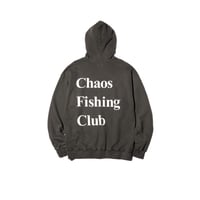 Chaos Fishing Club Logo Pigment Hoodie (INK BLACK)｜カオスフィッシングクラブ ロゴ ピグメントフーディー（インクブラック）