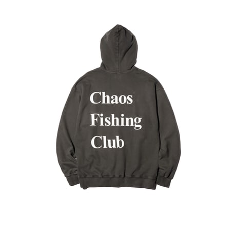 Chaos Fishing Club Logo Pigment Hoodie (INK BLACK)｜カオスフィッシングクラブ ロゴ ピグメントフーディー（インクブラック）