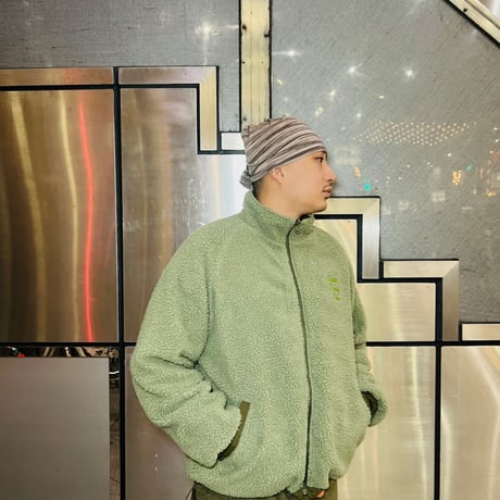 JOHN SOFIA Border Tube Beanie (Wood)｜ジョンソフィア ボーダー チューブビーニー（ウッド）