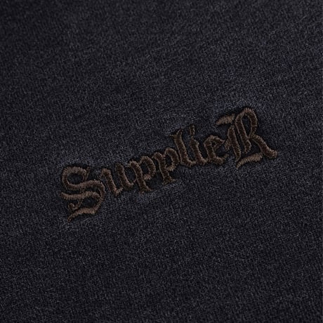 SUPPLIER Distressed Cross Zip Hoodie (BLACK)｜サプライヤー ディストレスト クロス ジップフーディー（ブラック）