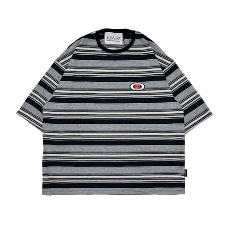 JOHN SOFIA Reverse Side Border Tee (Indigo, Black)｜ジョンソフィア リバースサイド ボーダーTシャツ（インディゴ/ブラック）