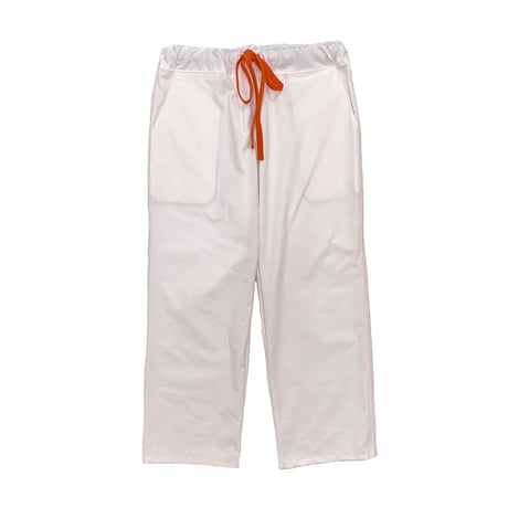JOHN SOFIA Jagged Stitch Ripstop Trousers (White/Org, White/Blu)｜ジョンソフィア ジャグドステッチ リップストップトラウザーズ